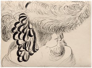 Mädchen mit Federhut (Mlle Antoinette) von Henri Matisse