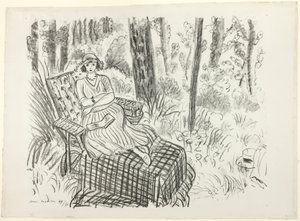 Mädchen auf einer Chaiselongue von Henri Matisse