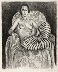 Große Odaliske in gestreiften Pantalons von Henri Matisse