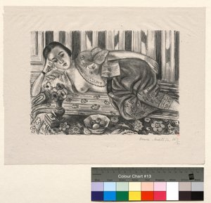 Odaliske in roter Satinhose von Henri Matisse