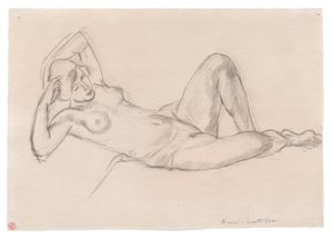 Liegender weiblicher Akt mit erhobenem Knie von Henri Matisse