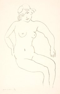 Sitzendes weibliches Aktmodell von Henri Matisse