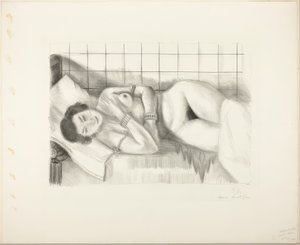 Schlafender Akt, die Knie von einem Schal bedeckt von Henri Matisse