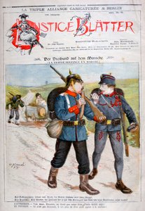 Eine Karikatur der Dreierallianz in der Zeitschrift Lustige Blätter, 1893