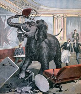 Ein Elefant im Pre-Catalan Café, Toulouse, Frankreich, 1891