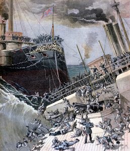 Ein Unfall an Bord der Victoria, 22. Juni 1893 von Henri Meyer