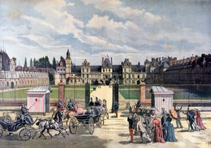 Ankunft des Präsidenten der Republik, Schloss Fontainebleau, 1892 von Henri Meyer