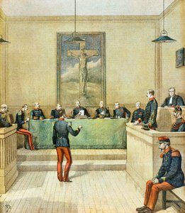Kapitän Dreyfus vor dem Kriegsrat von Henri Meyer