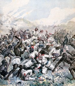 Zerstörung einer deutschen Expedition in Afrika, 1891