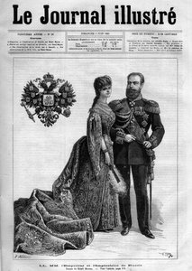 Kaiser Alexander III. von Russland und Kaiserin Dagmar von Dänemark - Titelseite des 