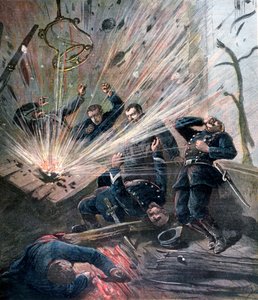 Explosion auf der Polizeiwache in der Rue des Bons-Enfants, Paris, 1892