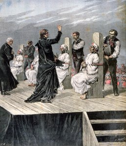 Hinrichtung von Anarchisten in Xeres, Spanien, 1892