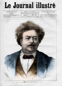 Porträt von Alexandre Dumas père (1802-1870) Titelseite von „Die illustre Zeitschrift“ von 1883 - Zeichnung von Henri Meyer (1844-1899) von Henri Meyer