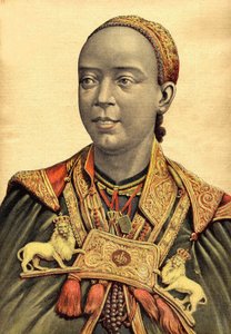 Porträt der Kaiserin von Abessinien und Äthiopien Taitou (Taytu Betul) von Henri Meyer
