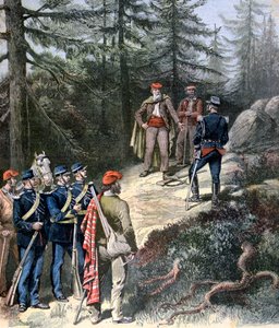 Der korsische Bandit Jacques Bellacoscia ergibt sich der Polizei, 1892 von Henri Meyer