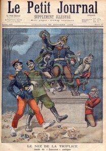 Die Nase der Triplice nach Laokoon. Deutschland, Österreich, Italien, vor der französisch-russischen Allianz in „Le Petit Journal“, 25. Oktober von Henri Meyer