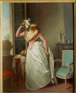 Frau im Auge. Gemälde von Henri Nicolas van Gorp (1756-1819) 19. Jahrhundert Rouen, Musée des Beaux-Arts