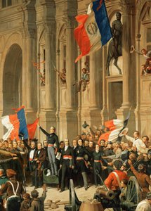 Revolution von 1848: Der Dichter Alphonse de Lamartine lehnt die rote Fahne der extremen Linken ab