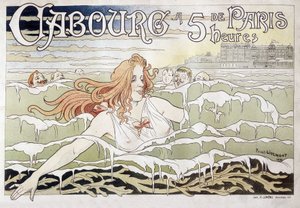 Cabourg à 5 h de Paris - Werbeplakat von Privat Livemont von Henri Henri Antoine Théodore Livemont
