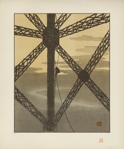 Der Maler des Turms [Die sechsunddreißig Ansichten des Eiffelturms] von Henri Rivière