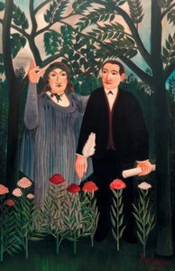 Die Muse inspiriert den Dichter von Henri Rousseau