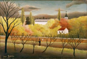 Landschaft mit Bauer