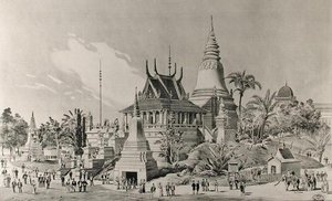 Der kambodschanische Palast am Trocadero, die Weltausstellung von 1900