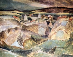 Dorf zwischen den Felsen, 1910 von Henri Victor Gabriel Le Fauconnier