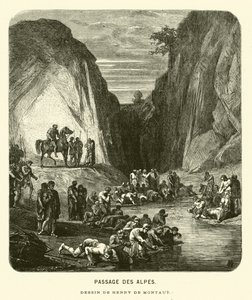 Überquerung der Alpen (Stich) von Henri de (after) Montaut