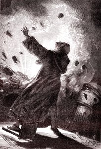 Der Mönch Berthold Schwartz, "Von der Erde zum Mond" von Jules Verne von Henri de Montaut