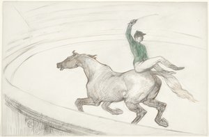 Im Zirkus: Jockey (Au cirque: Jockey) von Henri de Toulouse Lautrec