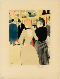 Im Moulin Rouge, La Goulue und ihre Schwester von Henri de Toulouse-Lautrec