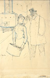 Auf der Straße von Henri de Toulouse-Lautrec