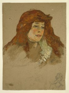 Mme Lili Grenier (recto); Landschaft mit Kirche (verso)
