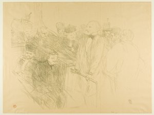 Der Arton-Prozess, Ribot gibt Beweise (zweite Platte) von Henri de Toulouse-Lautrec