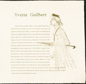 Yvette Guilbert von Henri de Toulouse-Lautrec