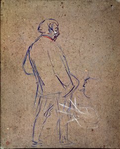 Aristide Spatz singt in seinem Kabarett von Henri de Toulouse Lautrec