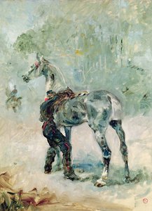 Artillerist sattelt sein Pferd, 1879 von Henri de Toulouse Lautrec