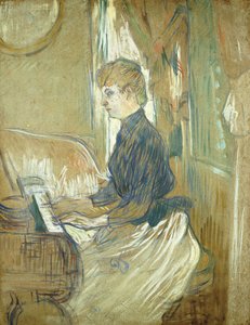 Am Klavier, Madame Juliette Pascal im Salon des Chateau de Malrome, 1896