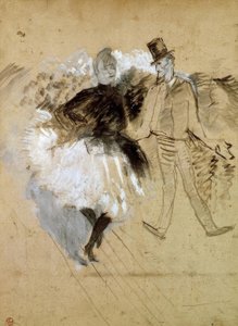 Im Moulin de la Galette. La Goulue und Valentin der Entfesselte von Henri de Toulouse Lautrec