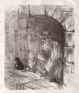 Am Fuße des Sinai: Eine Hinterstube in Krakau, 1898 von Henri de Toulouse Lautrec