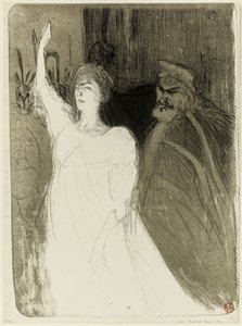Bartet und Mounet-Sully, in Antigone von Henri de Toulouse Lautrec