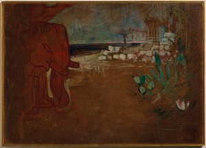 Indische Dekoration für den "Chariot de terre cuite", Bühnenbildmodell für das Théâtre de l