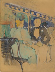Modische Leute bei Les Ambassadeurs von Henri de Toulouse Lautrec
