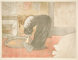 Femme au tub (Frau in der Wanne), aus der Serie Elles von Henri de Toulouse Lautrec