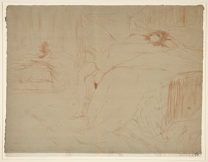 Frau auf dem Rücken liegend, Müdigkeit, aus der Serie Elles