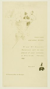 Einladung für Herrn und Frau Alexandre Natanson