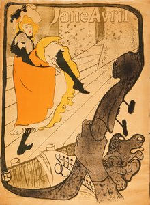 Jane Avril, 1893 von Henri de Toulouse Lautrec