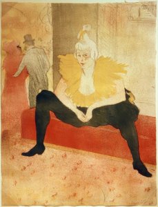 Die Clownesse, sitzend von Henri de Toulouse Lautrec