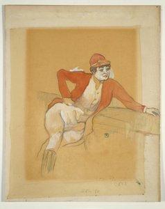 La Macarona im Kostüm eines Jockeys